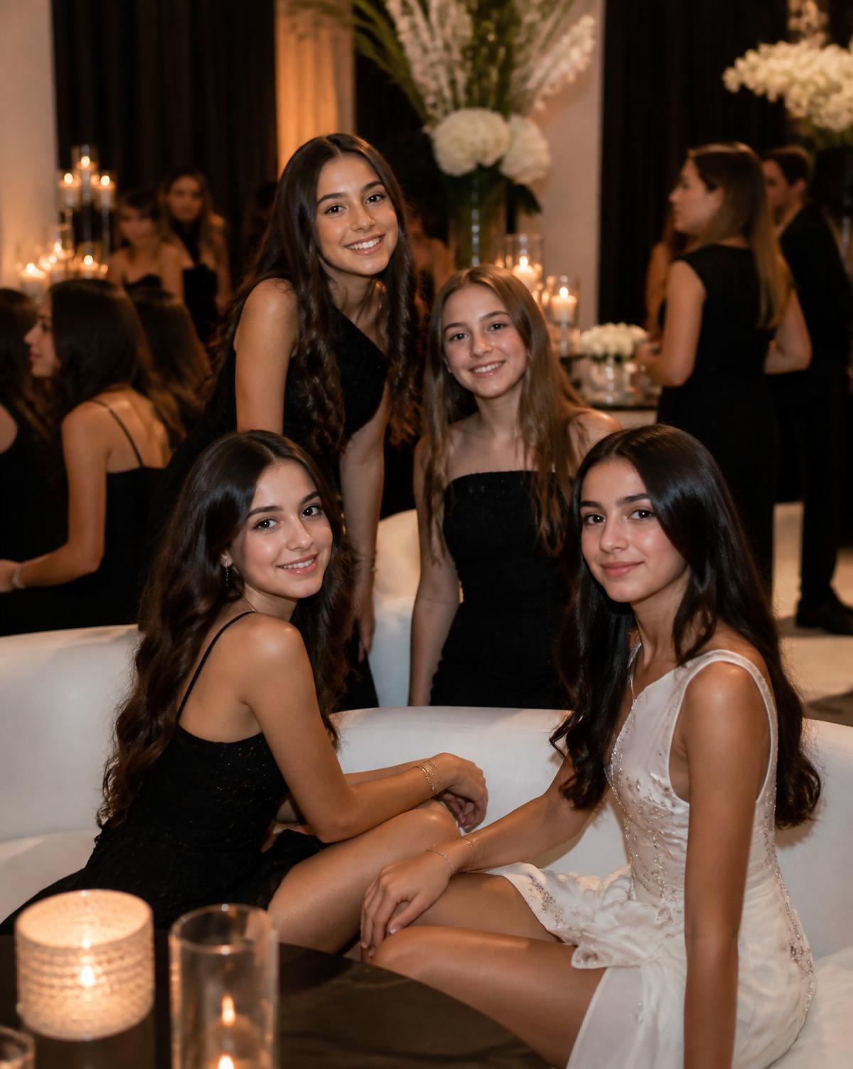 Young guests celebrating at an elegant Bat Mitzvah